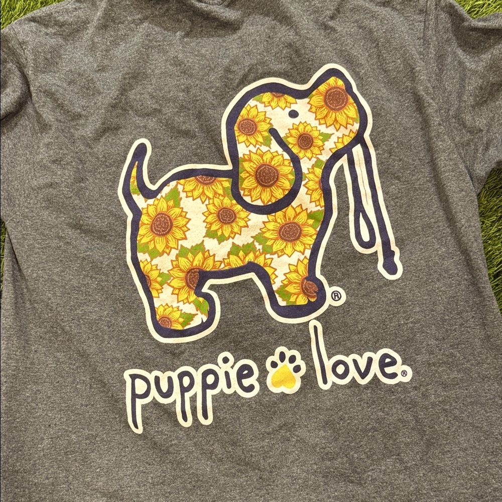 Puppie Love Long Sleeve Tshirt - Sunflower